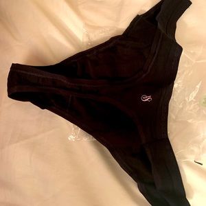 Brand new Victoria Secret black panty, strings M